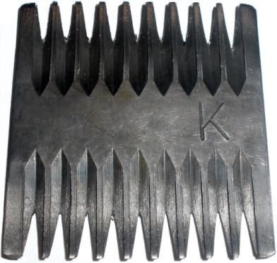 Double 9-tooth blade, curved teeth